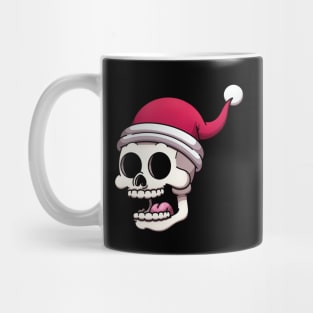 Skull With Christmas Hat Mug